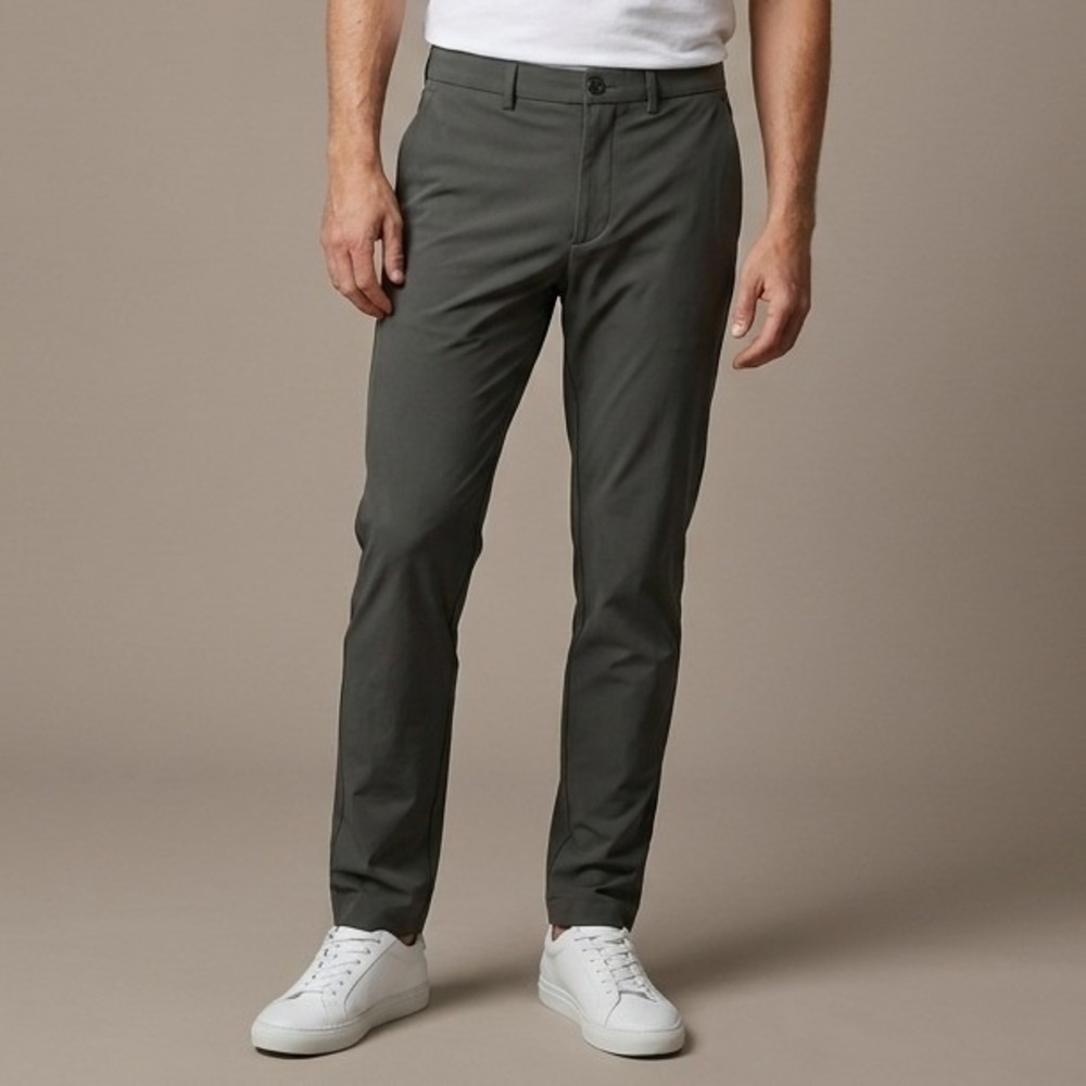 THEORY Mens Zaine‎ SW Neoteric Pants 29 Gray Polyamide Techwear Slim Fit
